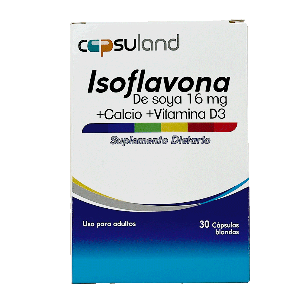 ISOFLAVONA DE SOYA 16 mg + CALCIO + VITAMINA D3 - Suplemento dietario